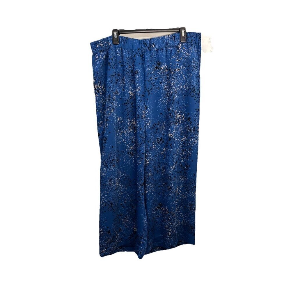 Madison Grey Wide Leg Dotts Pattern  Pullon Pants Women XL Beachy Resort Wear